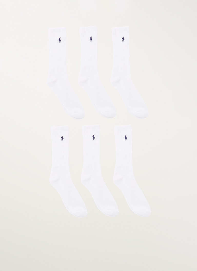 Ralph Lauren - Sokken met logo in 6-pack - Wit