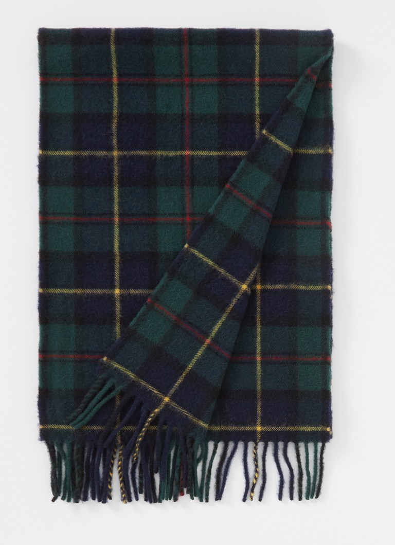 Ralph Lauren - Tartan sjaal in kasjmierblend met ruitdessin 190 x 30 cm  - Donkerblauw