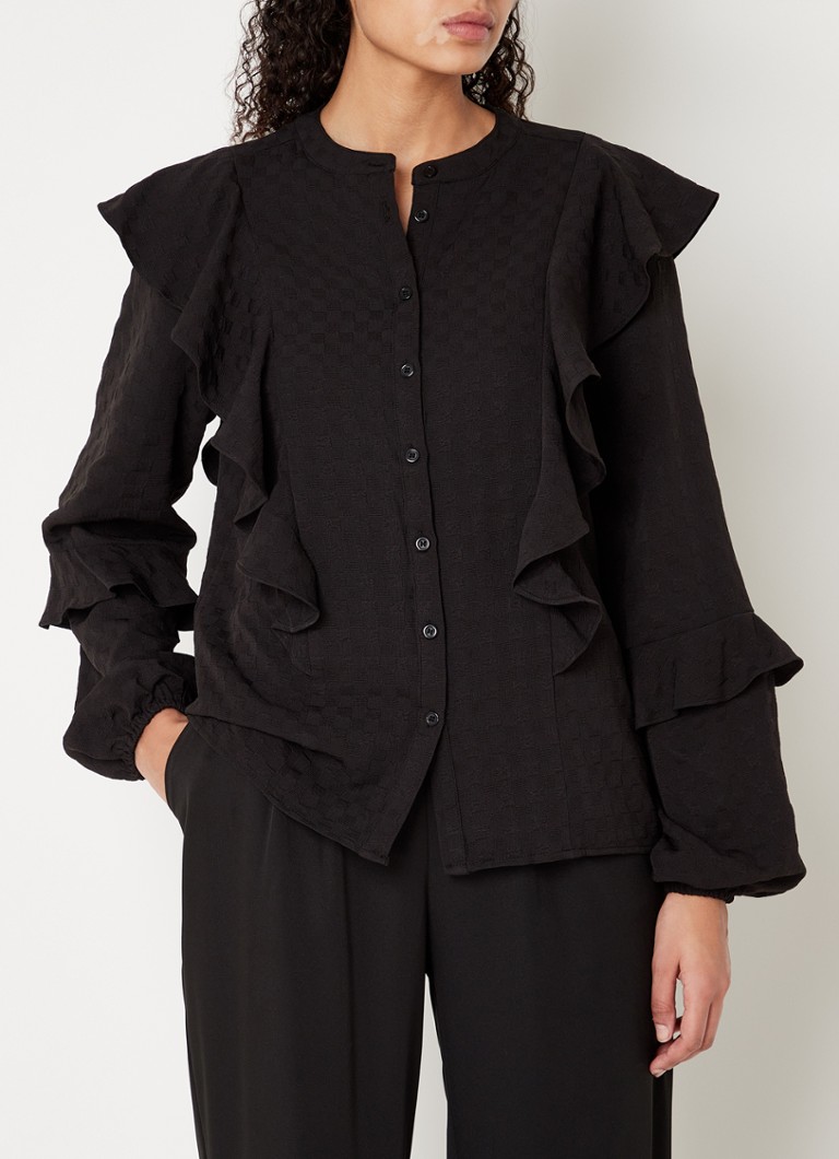 Refined Department - Jupe Jamie avec volant et structure - Noir