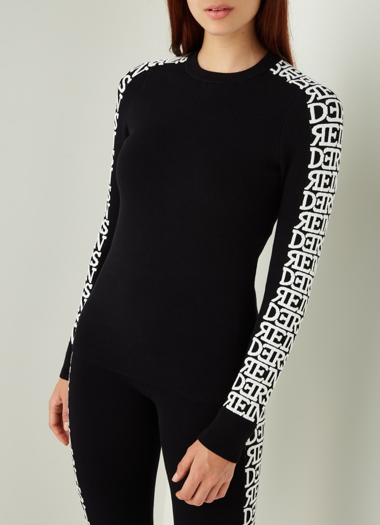 Reinders Fijngebreide pullover met logo