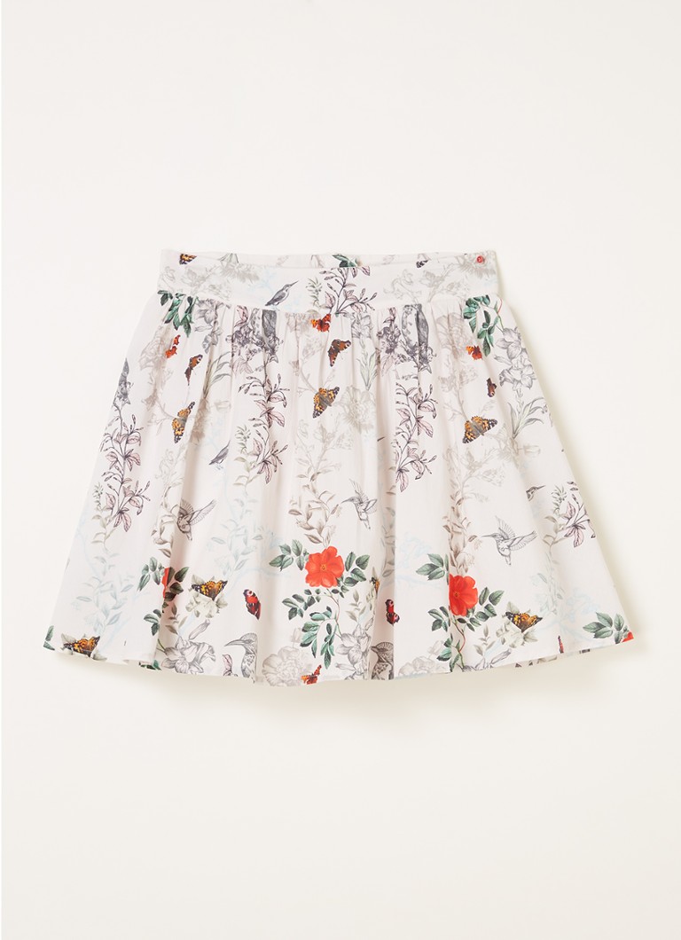 Reiss - Amie high waist rok met bloemenprint - Lichtroze
