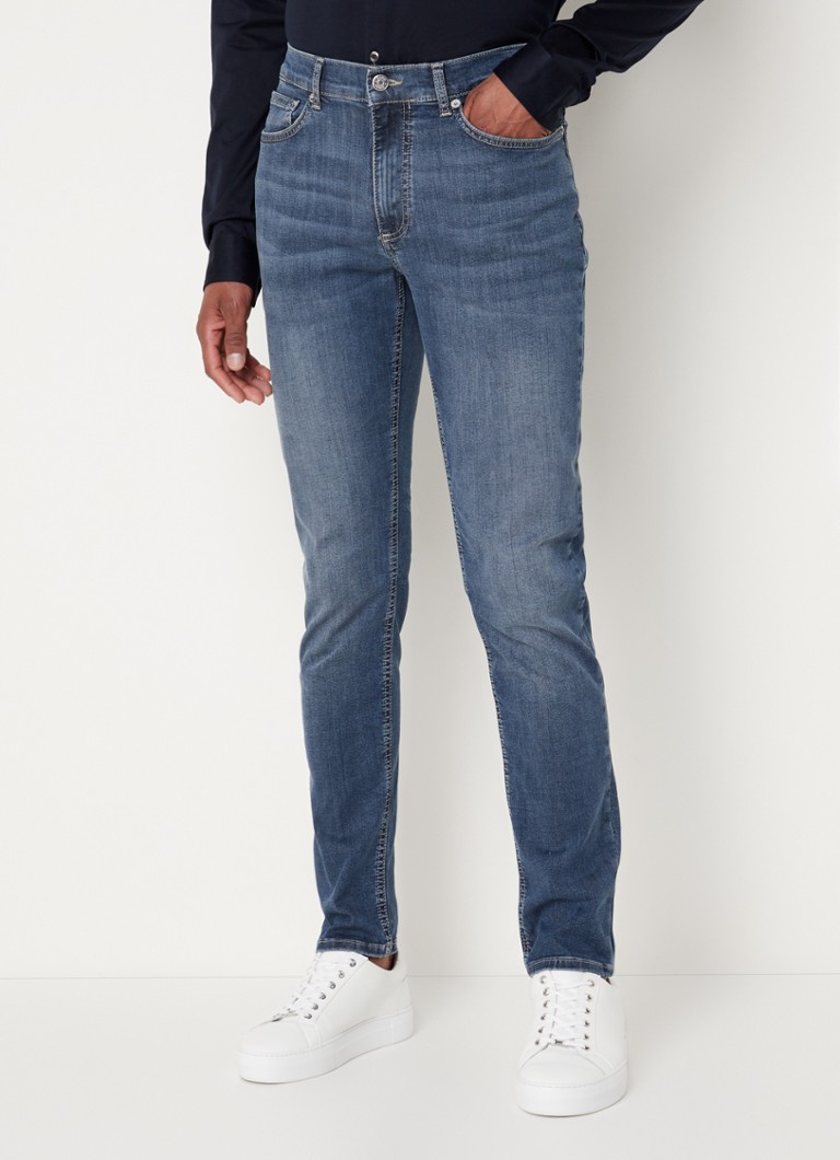 Reiss - James slim fit jeans met donkere wassing en stretch - Indigo