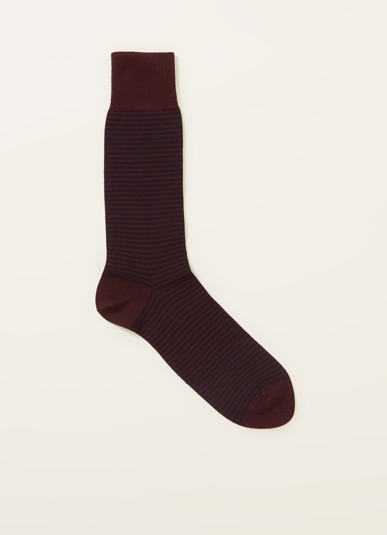 rustig aan stilte Reserveren Reiss Mario sokken met streepprint • Bordeauxrood • deBijenkorf.be