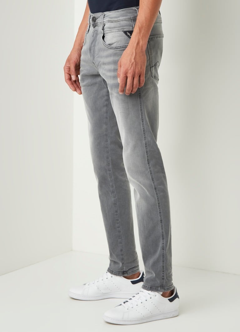 deuropening Flipper Economie Replay Anbass Hyperflex slim fit jeans met stretch • Grijs • deBijenkorf.be