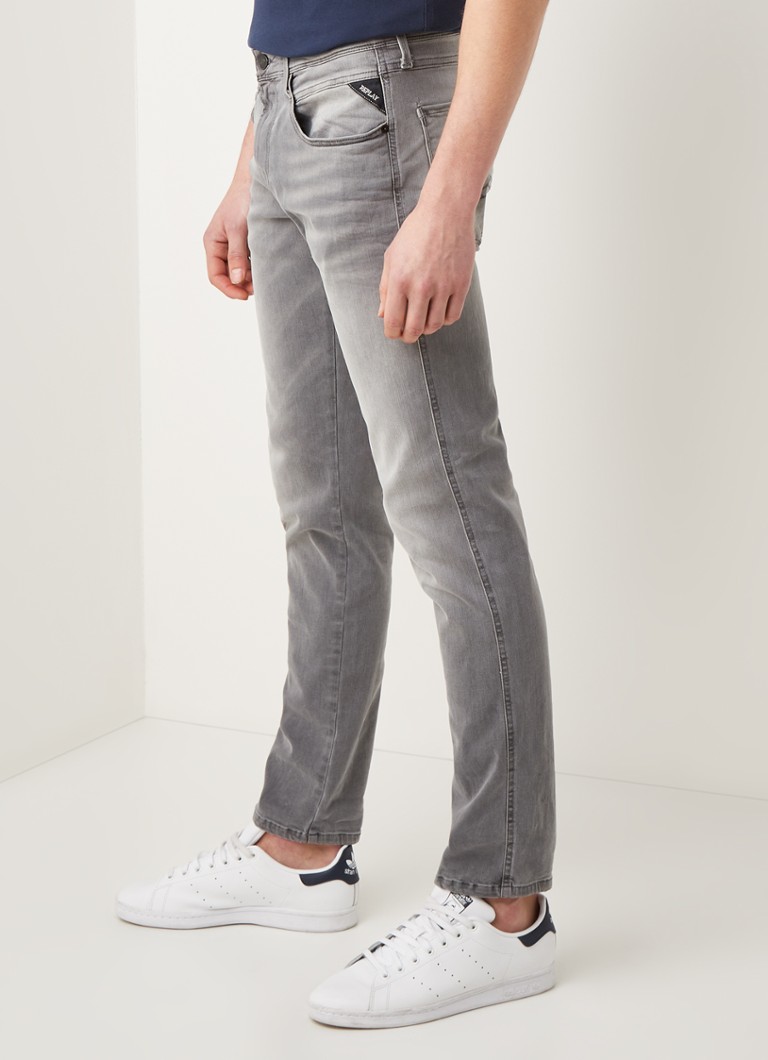 Belastingen steenkool passen Replay Anbass slim fit jeans met stretch • Grijs • deBijenkorf.be