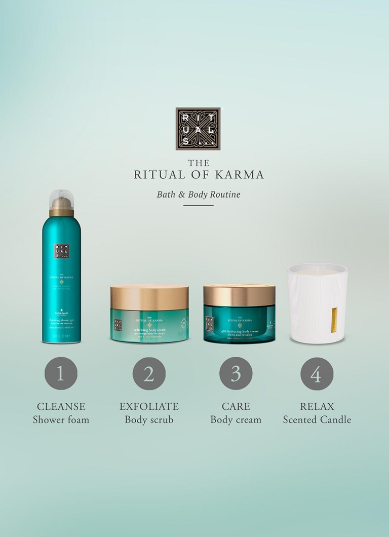 RITUALS Body Cream + Refill The Ritual of Karma Gift Set - Moisturising  Body Cream with Lotus Flower and White Tea - Soothing Properties, 220ml +