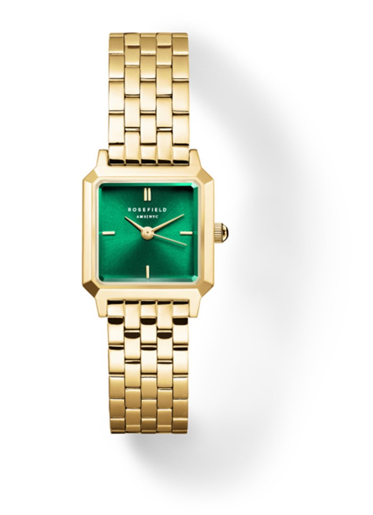 Rosefield - The Boxelle Emerald horloge BEGSG-B05 - Goud