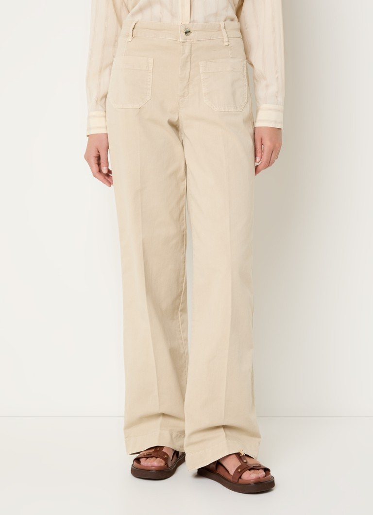 Rosner - Audrey high waist straight fit jeans met gekleurde wassing - Beige