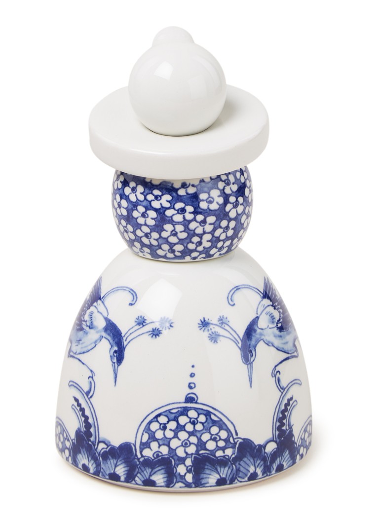Royal Delft - Ornement Proud Mary 01 Flower Peacocks 14,5 cm  - Bleu cobalt