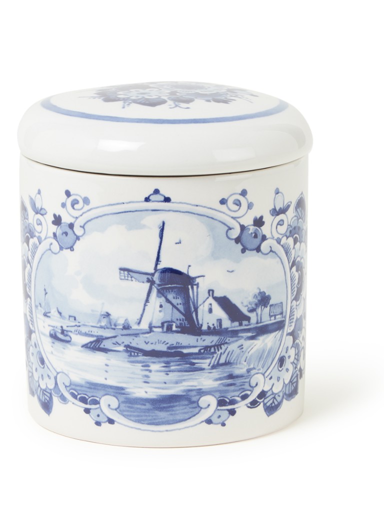 Royal Delft - Pot de gaufres Stroopwafels Moulin - Bleu royal