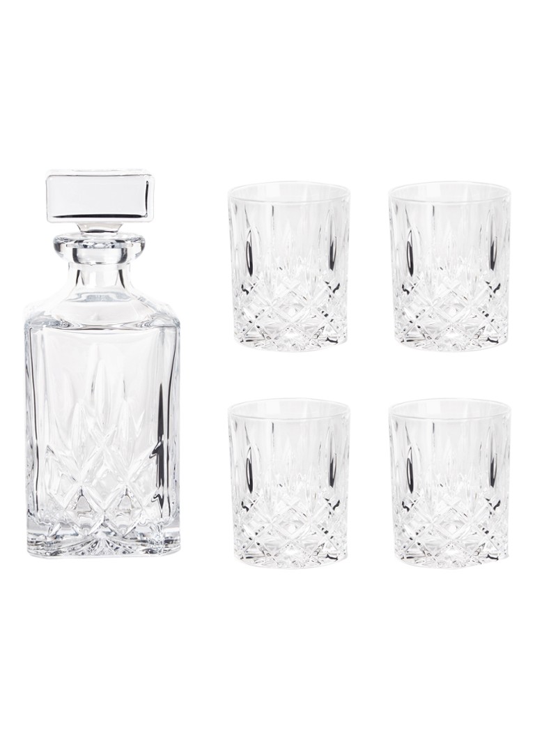 Royal Doulton - Carafe à whisky avec verre lot de 5 - Transparent
