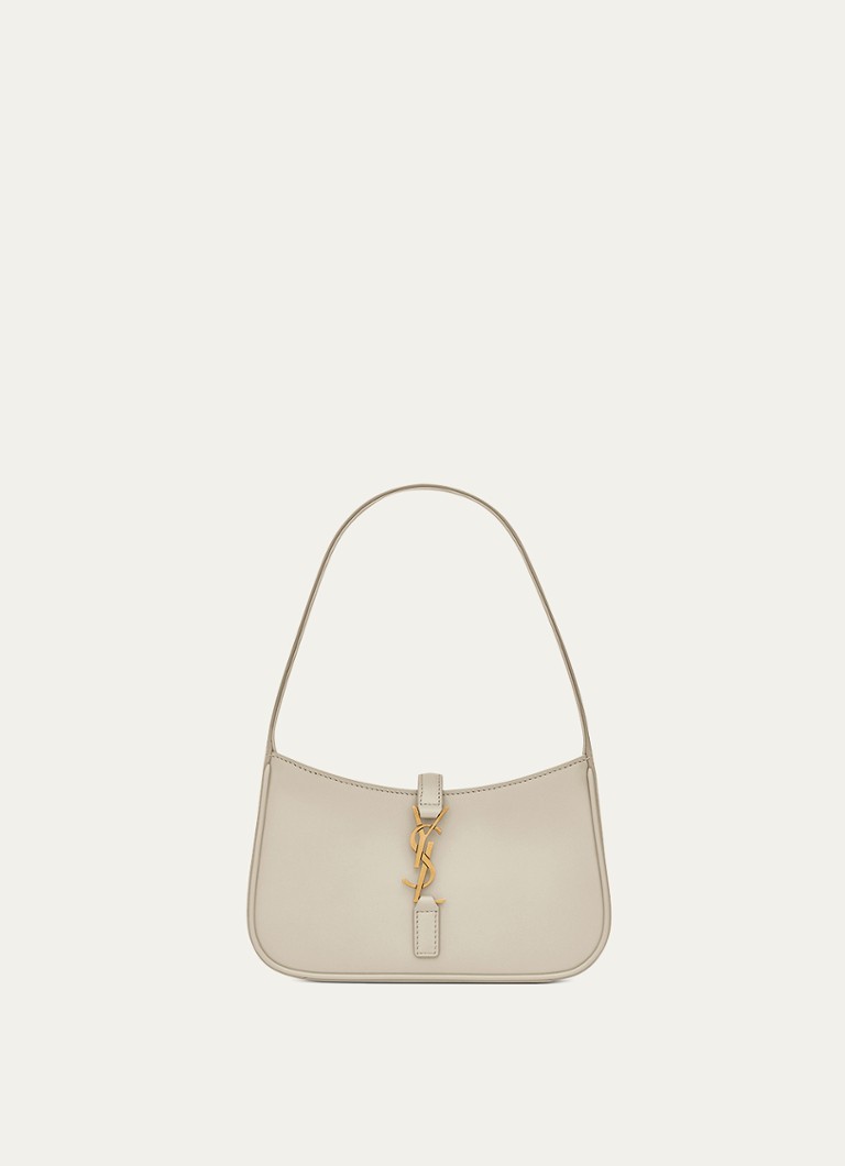 Saint Laurent - LE 5 A 7 MINI HOBO IN SMOOTH L - Creme