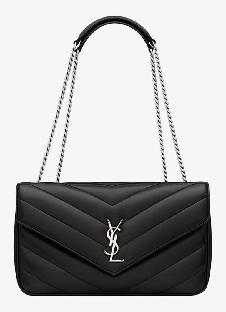 Saint Laurent - Loulou Medium schoudertas van quilted lamsleer - Zwart