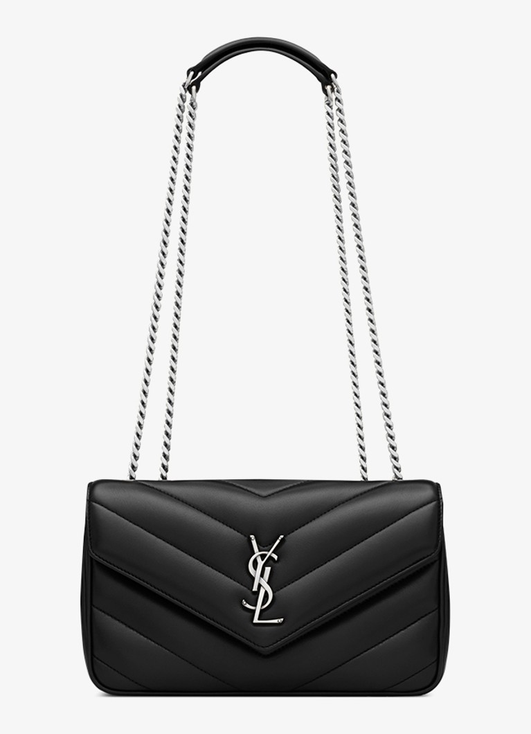 Saint Laurent - Loulou Small schoudertas van quilted lamsleer - Zwart