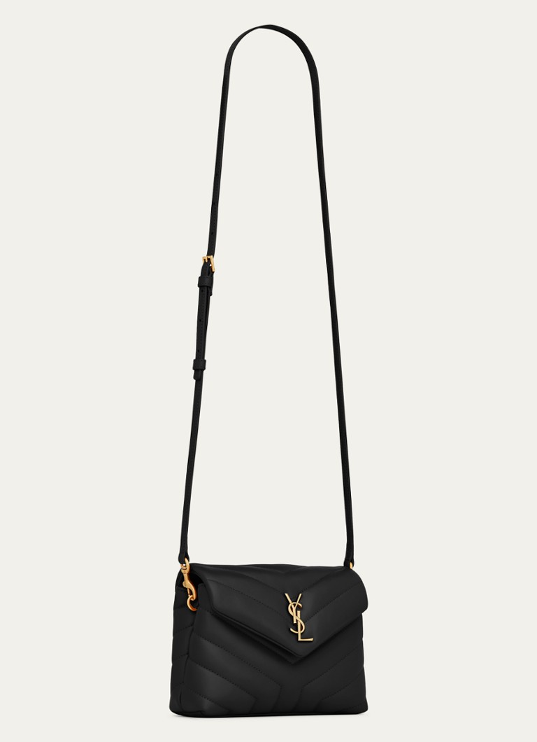 Yves Saint Laurent Cross Body Tas Zwart met Goud