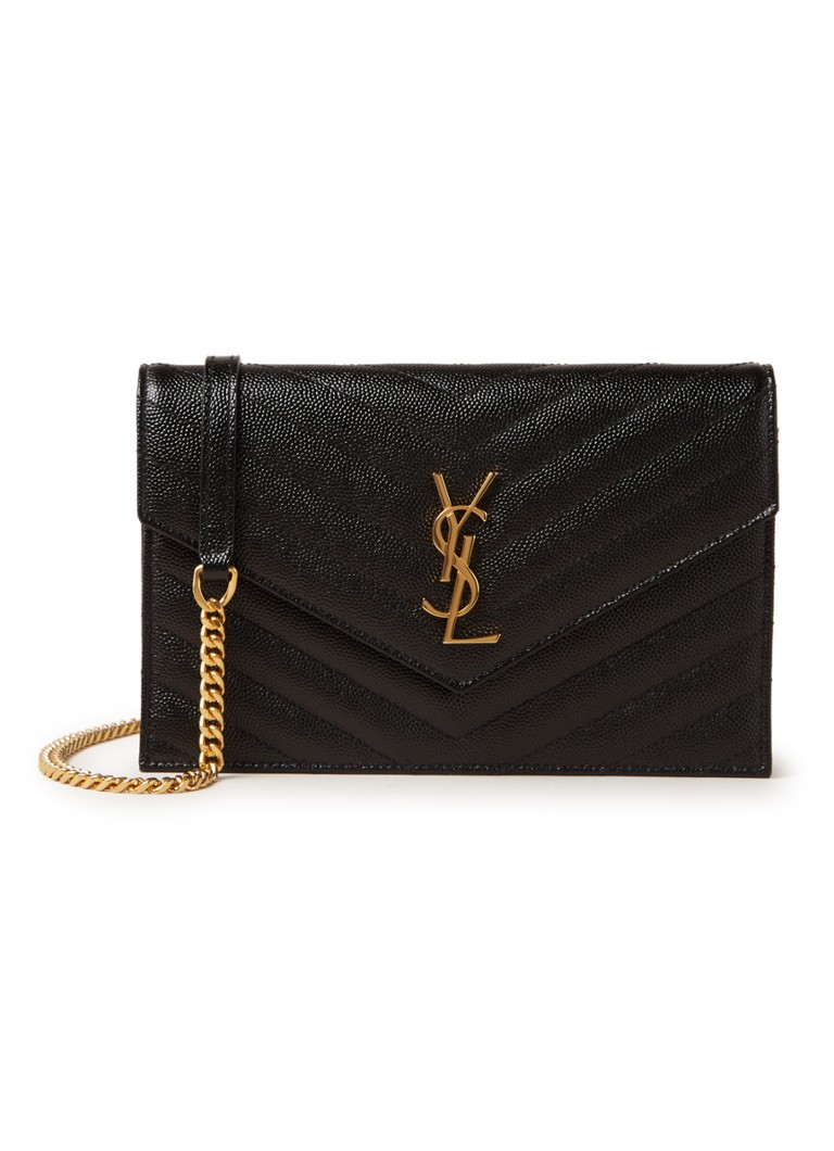 Onzeker tand suspensie Saint Laurent Monogram portemonnee van kalfsleer met schouderriem • Zwart • deBijenkorf.be Onzeker tand suspensie Saint Laurent Monogram portemonnee van kalfsleer met schouderriem • Zwart • deBijenkorf.be