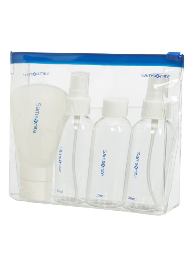 Samsonite - Travel Accessories reisetui met flesjes set van 4 - Transparant
