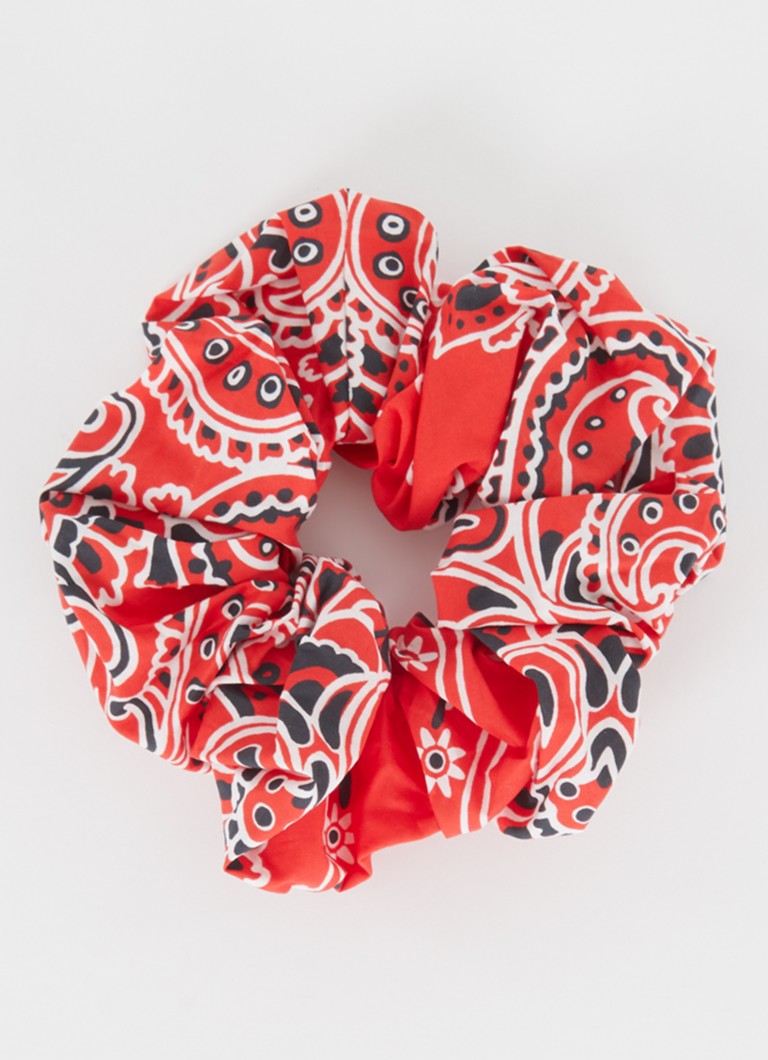 Sandro - Scrunchie met paisley dessin - Rood