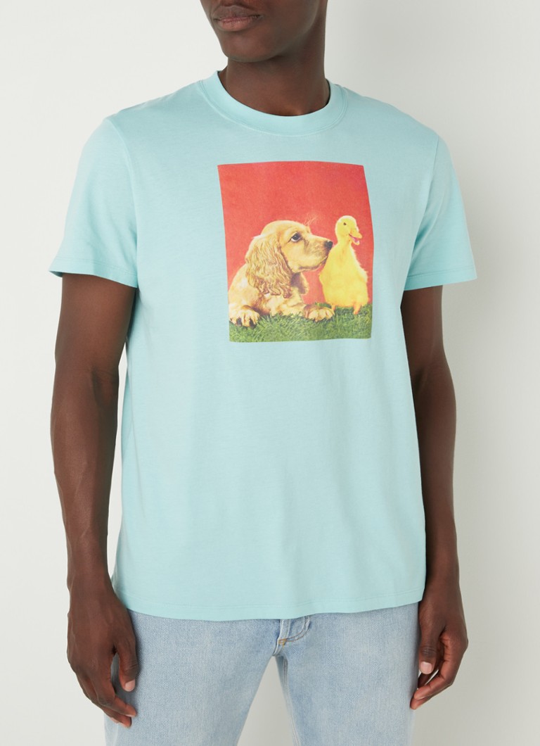 Sandro - T-shirt avec imprimé sur le devant - Menthe