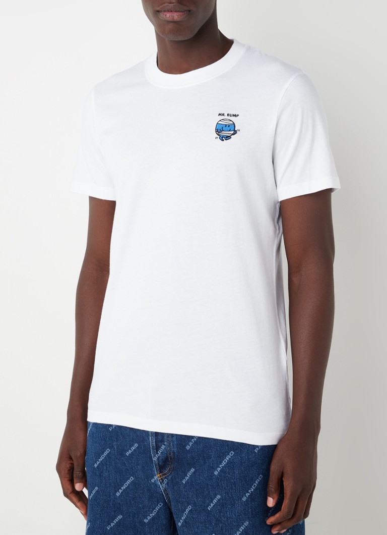 Sandro - T-shirt met borduring en patch - Wit