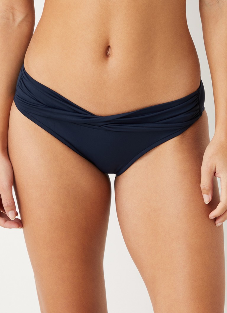 Seafolly - Twist hipster bikinislip met plooidetail - Donkerblauw