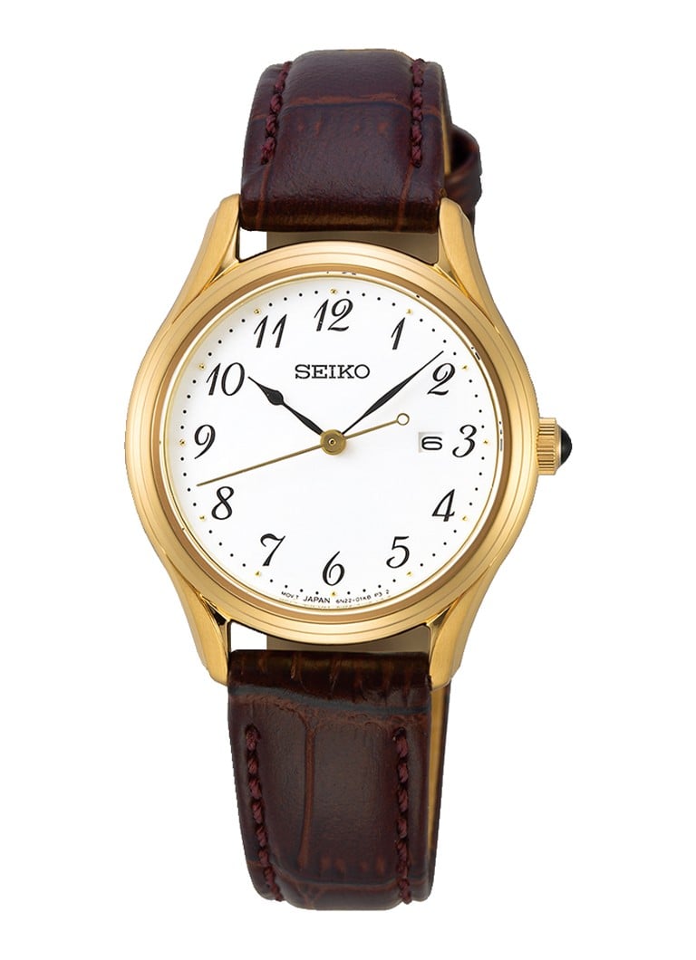 Seiko - Double horloge SUR638P1 - Donkerbruin