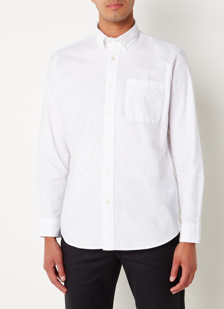 Regrick regular fit overhemd van biologisch met borstzak • Wit • deBijenkorf.be