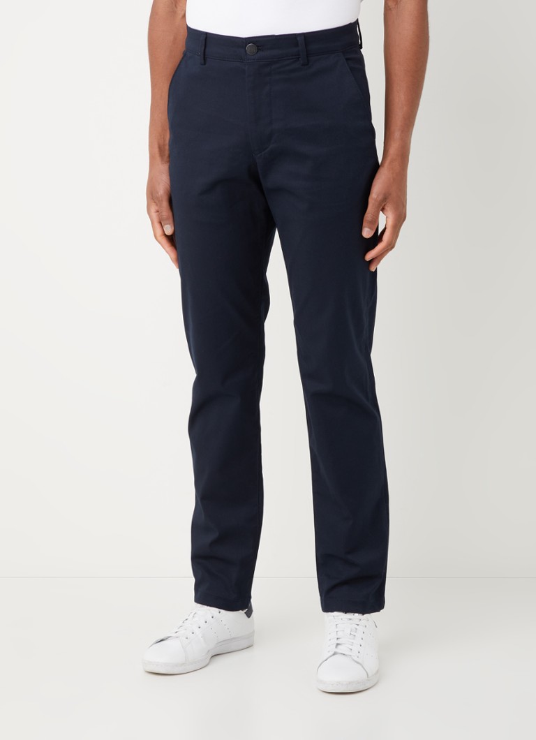 Selected Homme - Straight fit chino met stretch - Bleu foncé