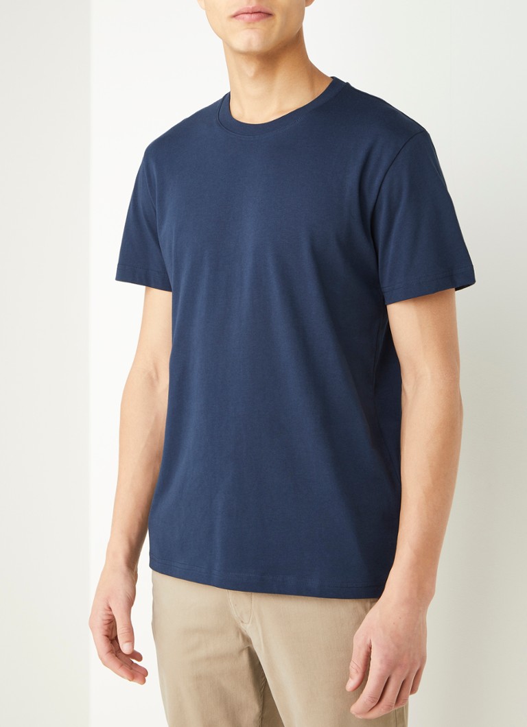 Selected Homme - T-shirt en coton biologique Norman180 - Bleu foncé