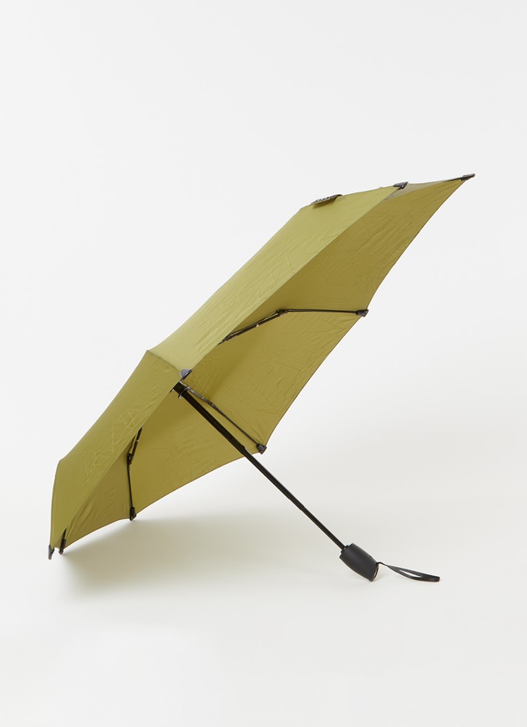 Regenachtig logboek stuiten op Senz Mini Automatic opvouwbare stormparaplu 28 x 91 cm • Olijfgroen •  deBijenkorf.be