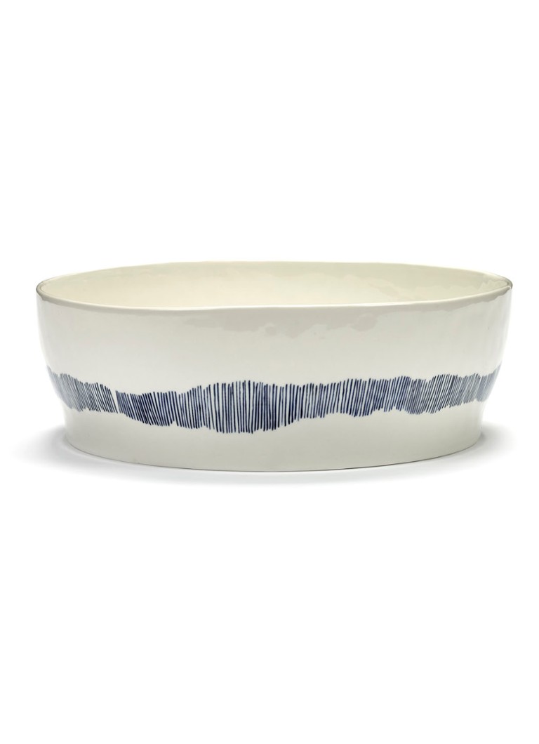Serax - FEAST Swirl-Stripes saladeschaal 28,5 cm - Gebroken wit
