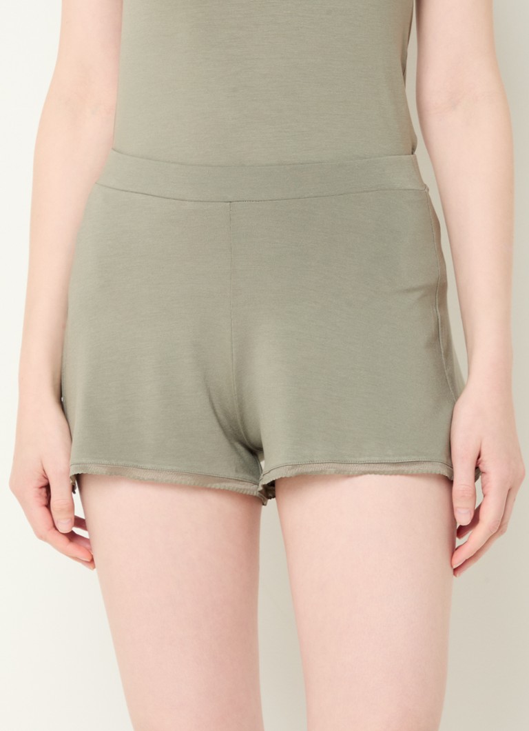 Simone Pérèle - Aurore pyjamashorts - Olijfgroen