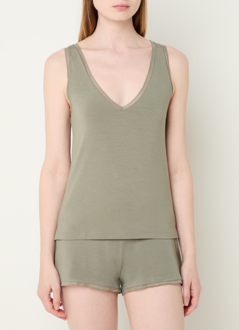 Simone Pérèle - Aurore pyjamatop - Olijfgroen