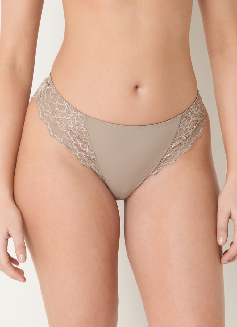 Simone Pérèle - Caresse tanga met kant - Beige