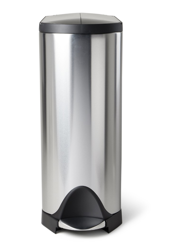 Simplehuman Butterfly Recycler pedaalemmer 40 liter • Zilver