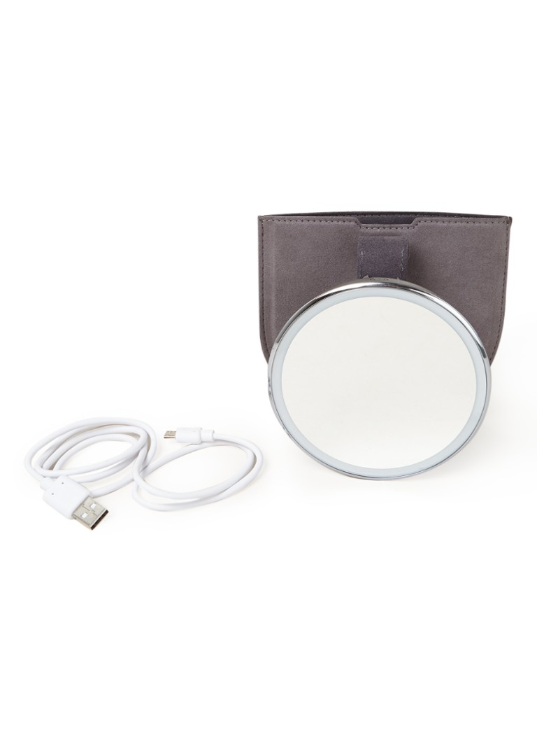 Simplehuman - Sensor Compact make-up spiegel met LED verlichting 3x vergroting 10 cm - Zilver