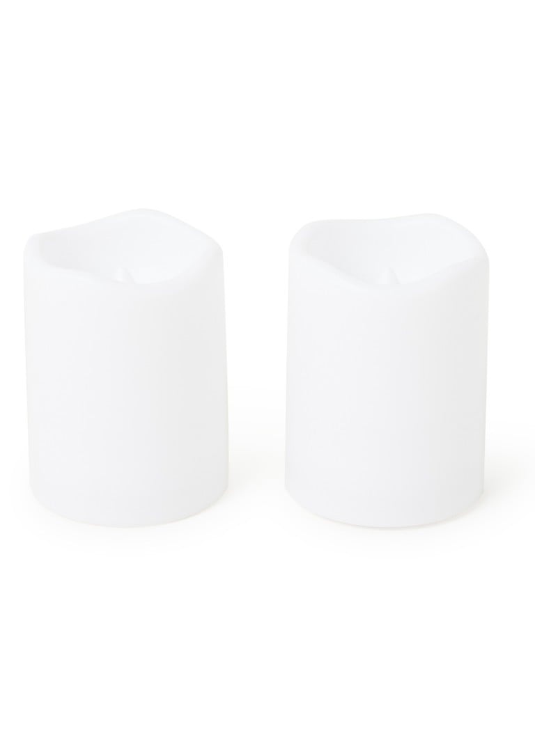 Sirius - Storm Outdoor Mini LED-kaars 6,5 cm set van 2  - Wit