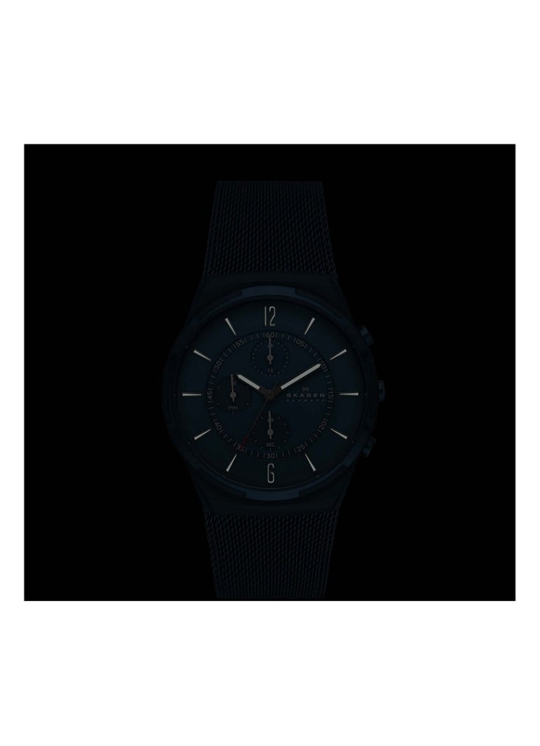 Skagen Melbye Chronograph horloge SKW6803 • Blauw •