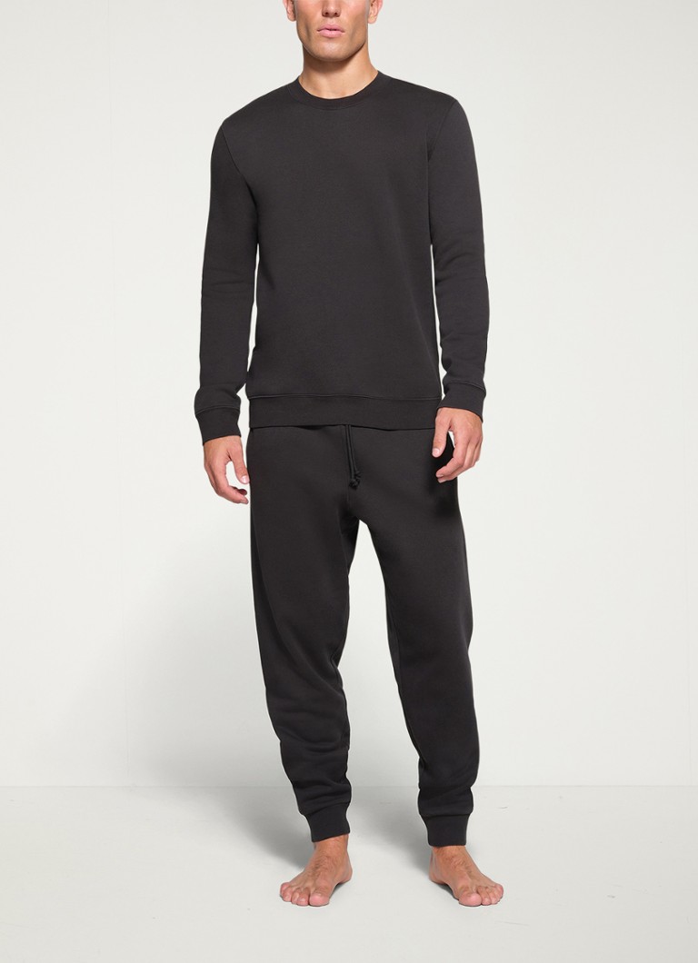 SKIMS - Fleece Lounge loungetrui met ronde hals - Zwart