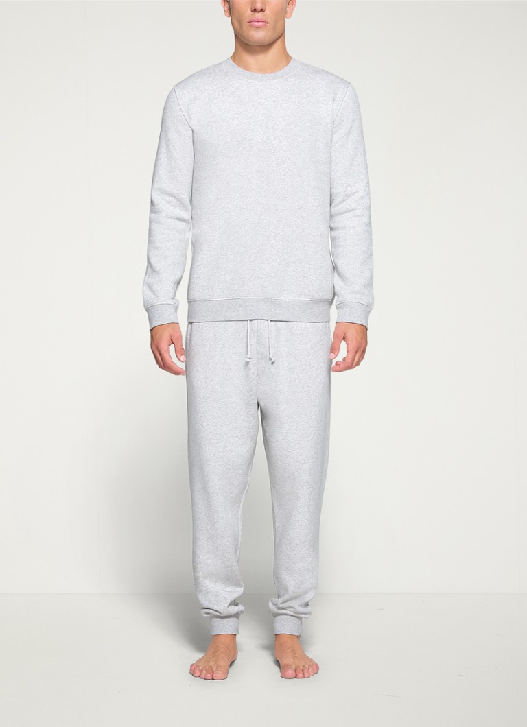 SKIMS - Fleece Lounge loungetrui met ronde hals - Grijsmele