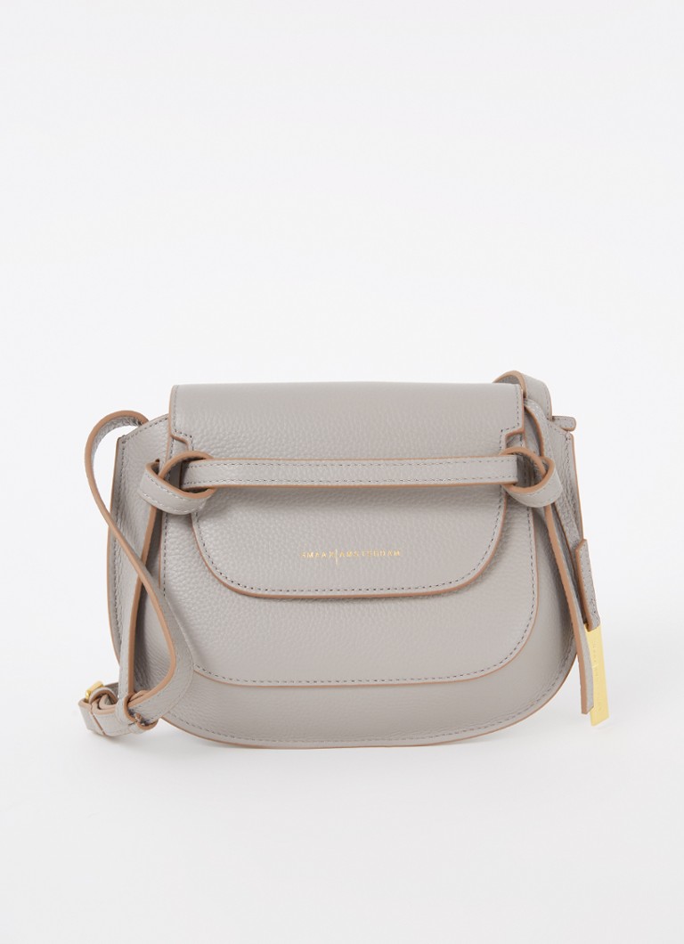 Smaak - Clint crossbodytas van leer - Taupe