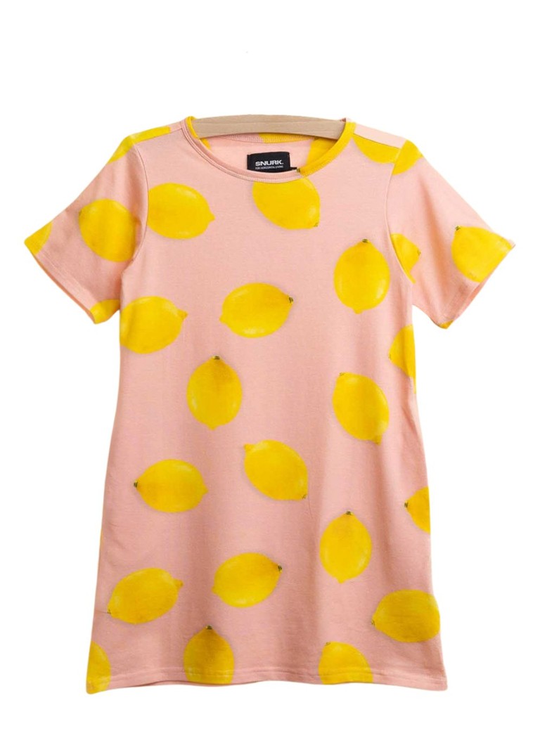 Snurk - Lemon nachthemd met print - Roze
