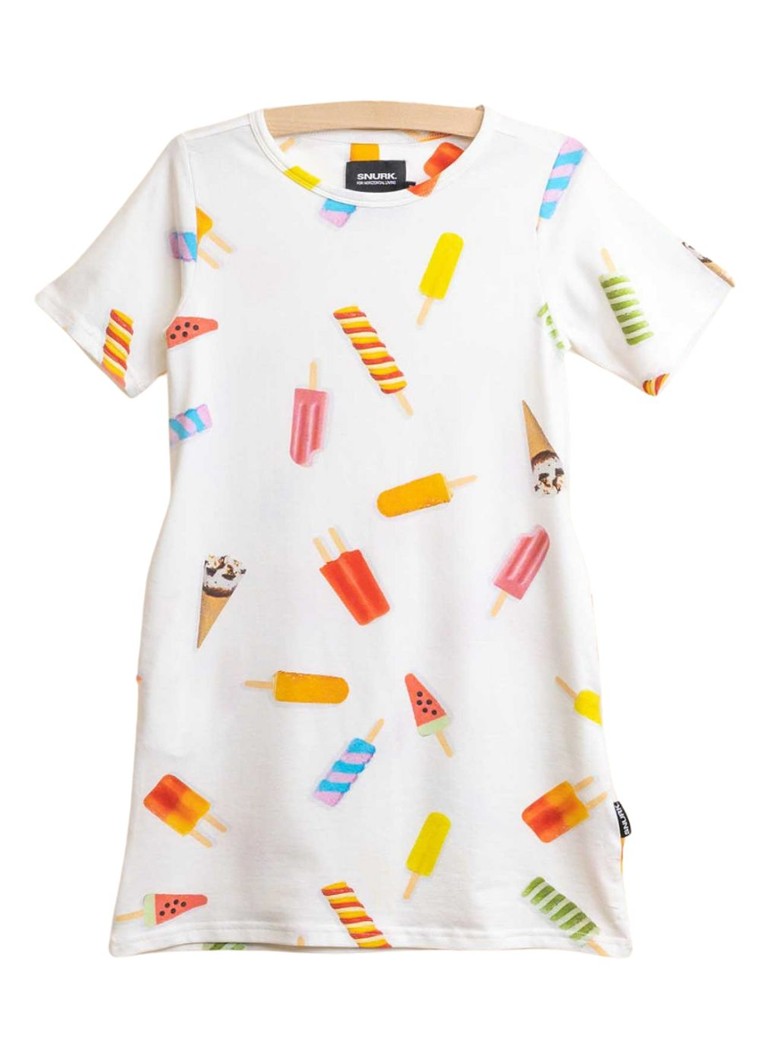 Snurk - Popsicles nachthemd met print - Wit