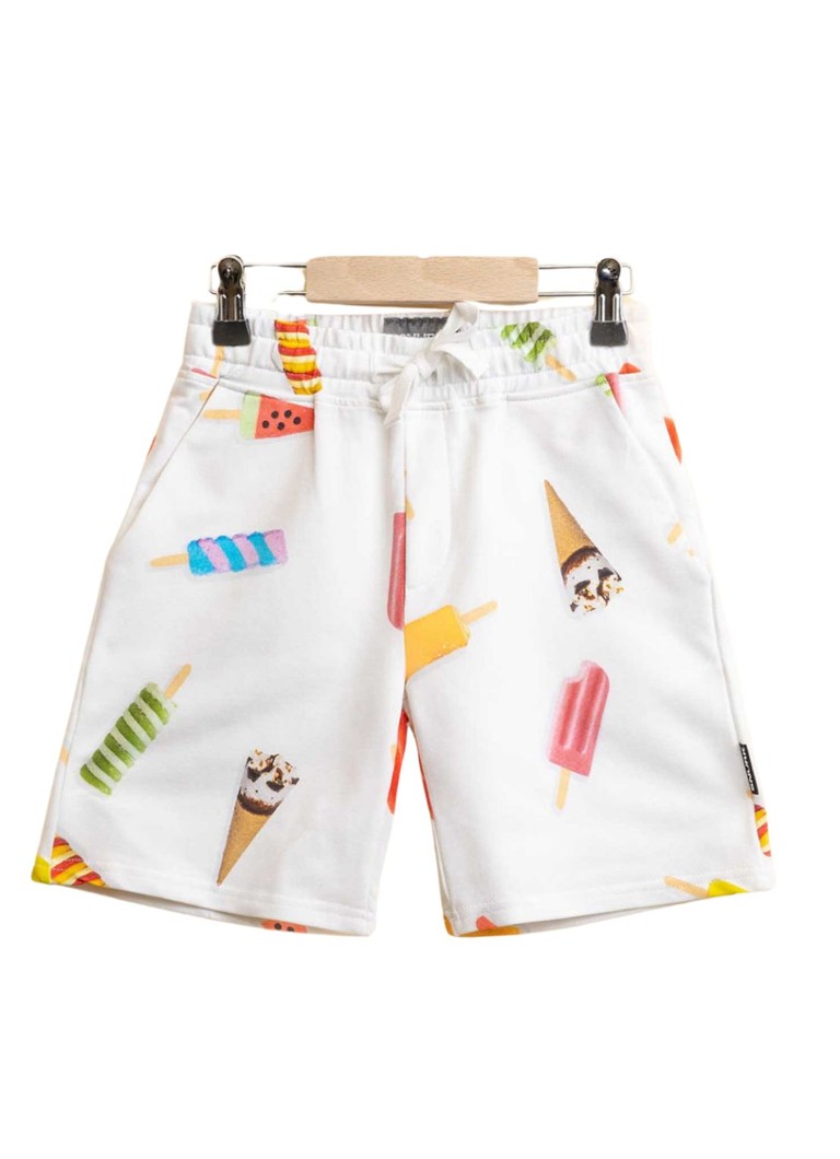 Snurk - Popsicles pyjamashorts met print - Wit