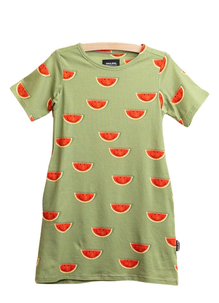 Snurk - Watermelon nachthemd met print - Groen