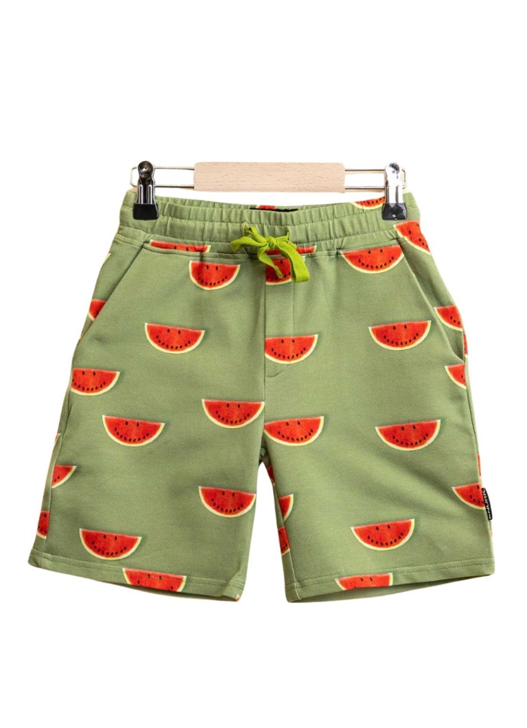 Snurk - Watermelon pyjamashorts met print - Groen
