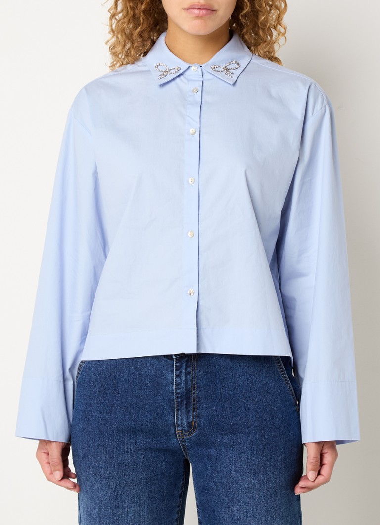 Sofie Schnoor - Elida blouse met strass - Lichtblauw