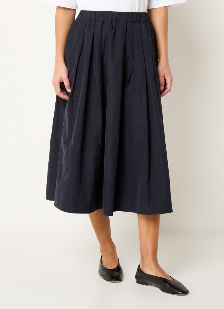 Sofie Schnoor - June midi rok met steekzakken - Donkerblauw