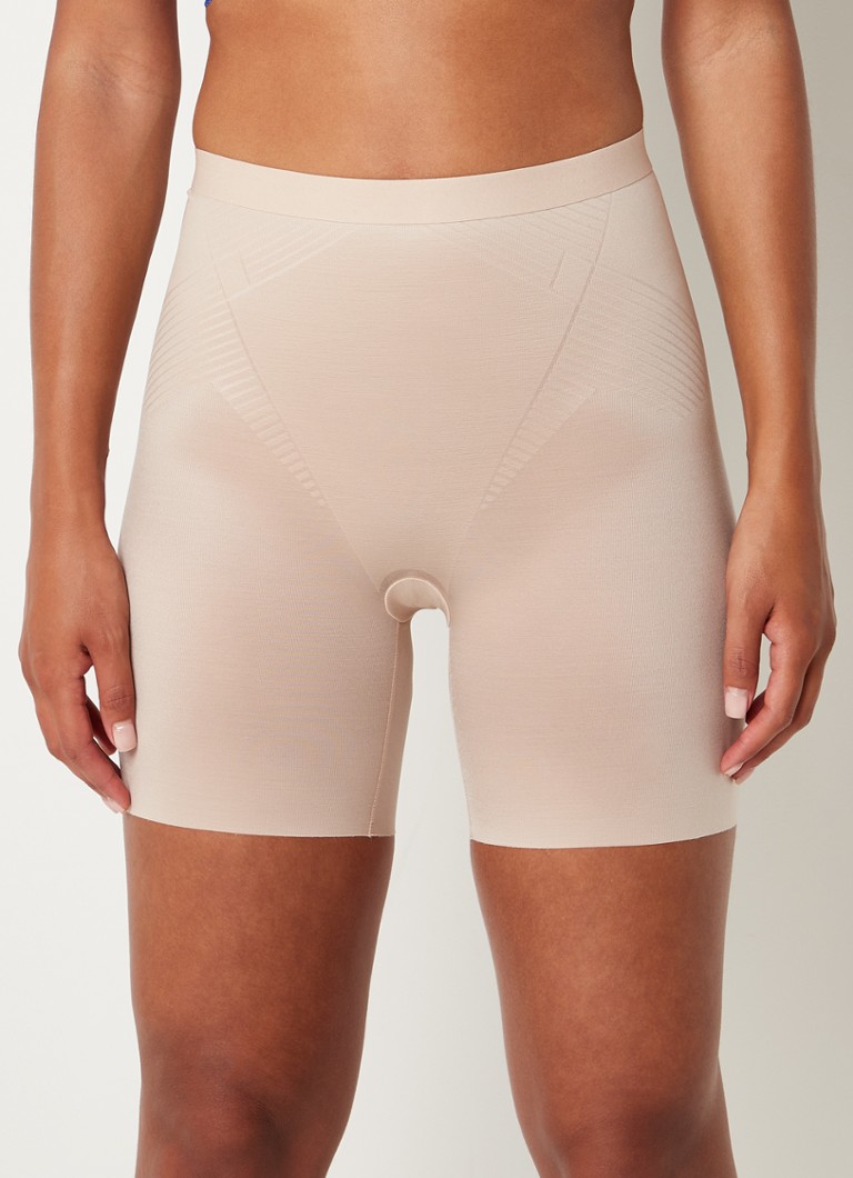 SPANX - Thinstincts 2.0 corrigerende short met glanzende finish - Beige