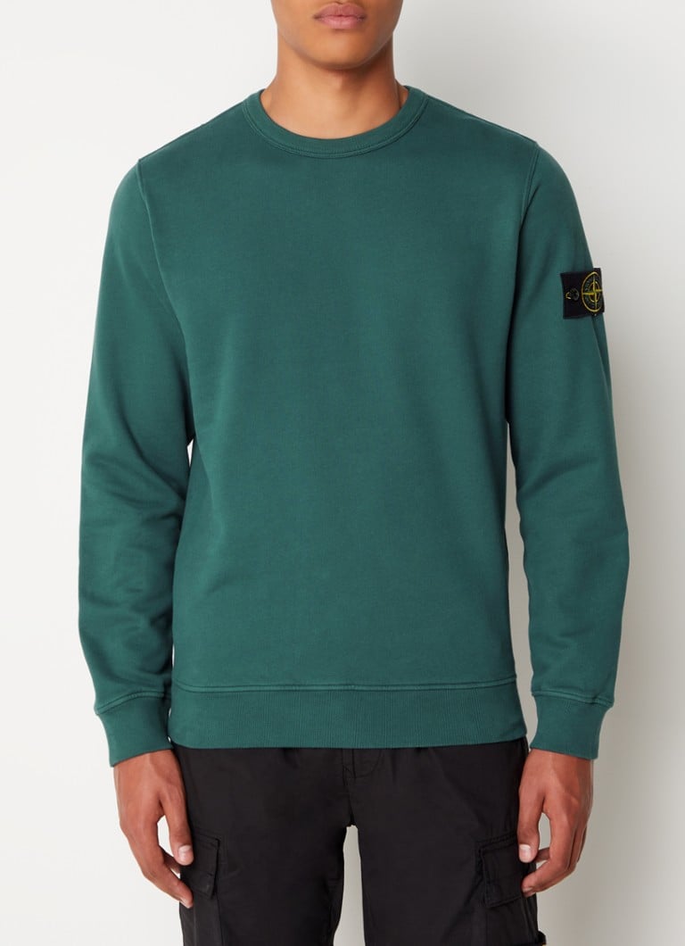 Stone Island - 62420 sweater met logo - Petrol